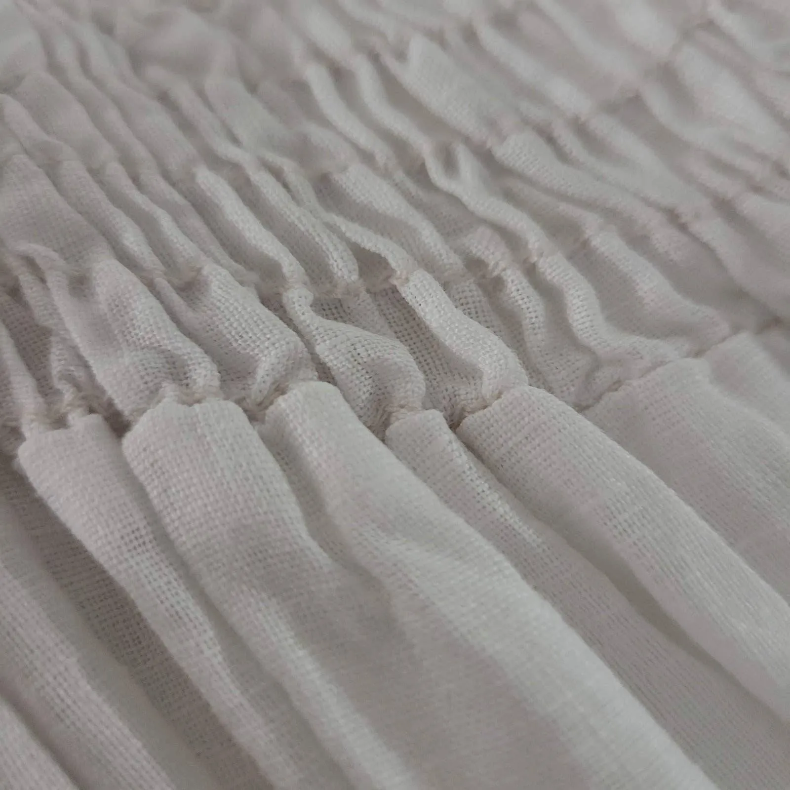 Match Point White Linen Pants Bloomers Side Drawstring Elastic Waist Size Medium