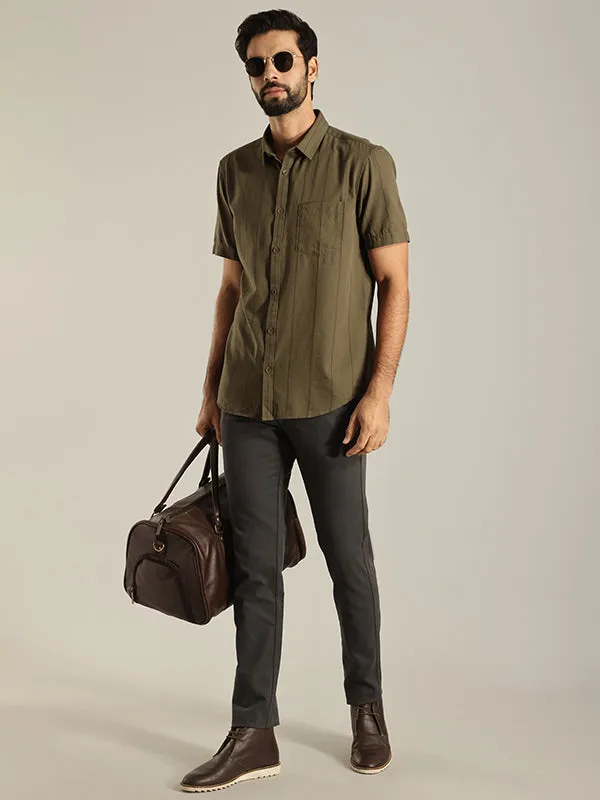 Men Brooklyn Fit Cotton Stretch Trouser