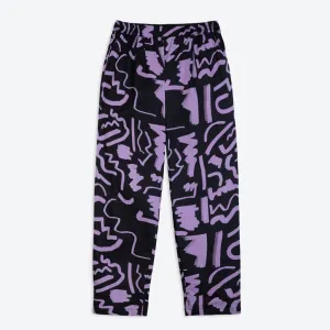 Miss Pompom Purple Scribble Trousers