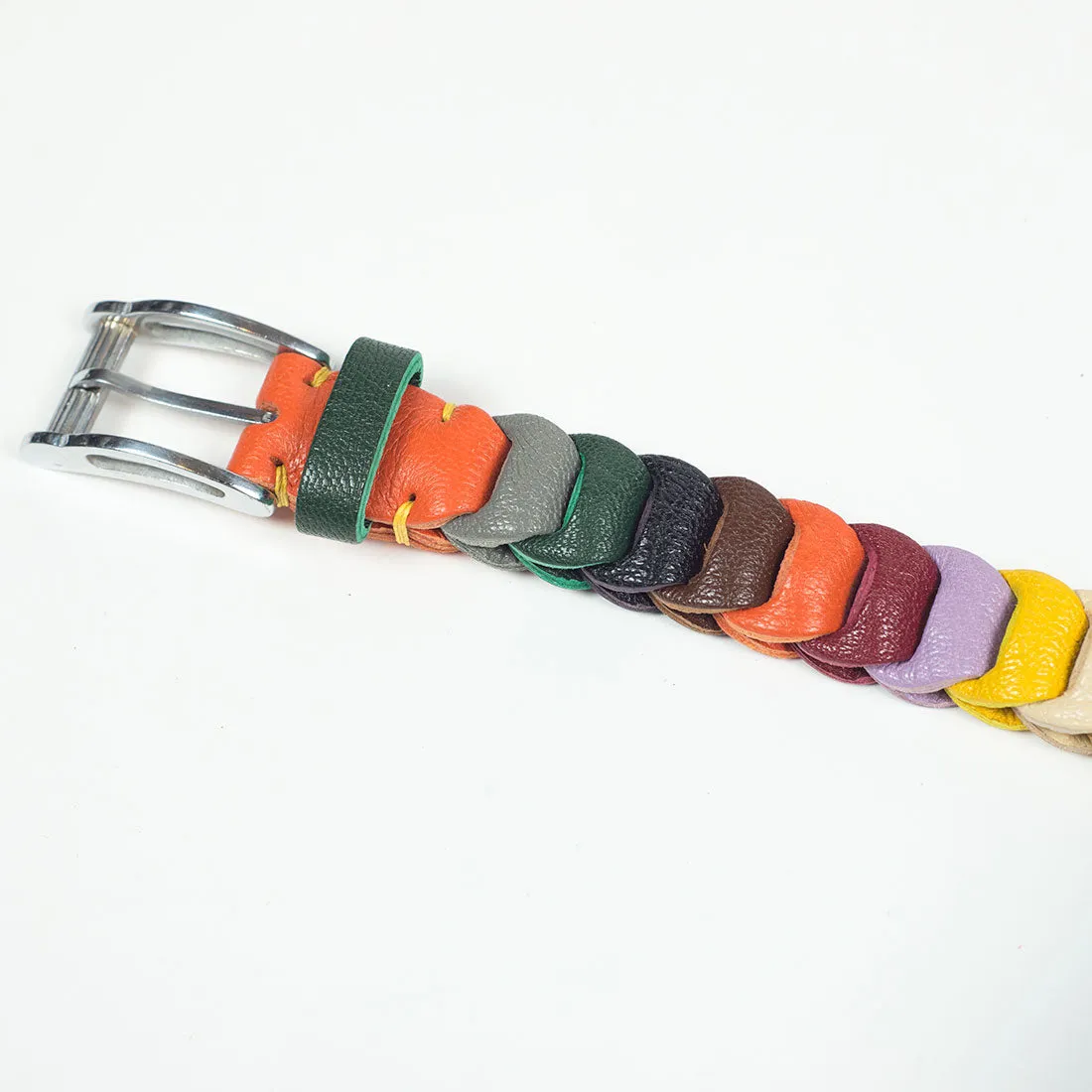 Multi-color linked boho belt