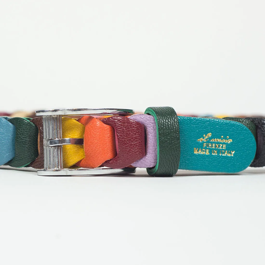 Multi-color linked boho belt