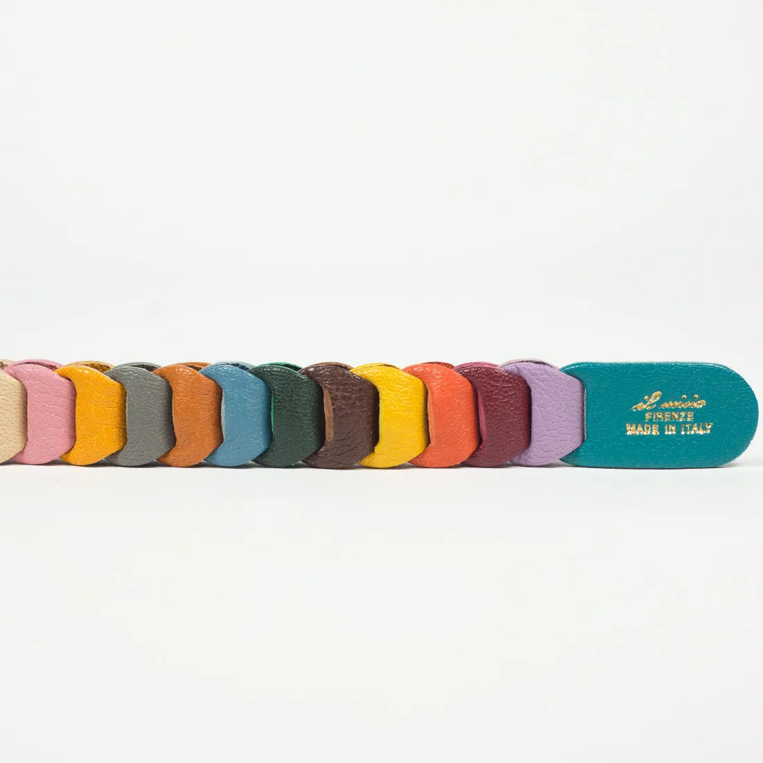 Multi-color linked boho belt