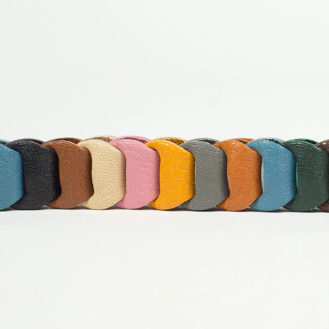Multi-color linked boho belt