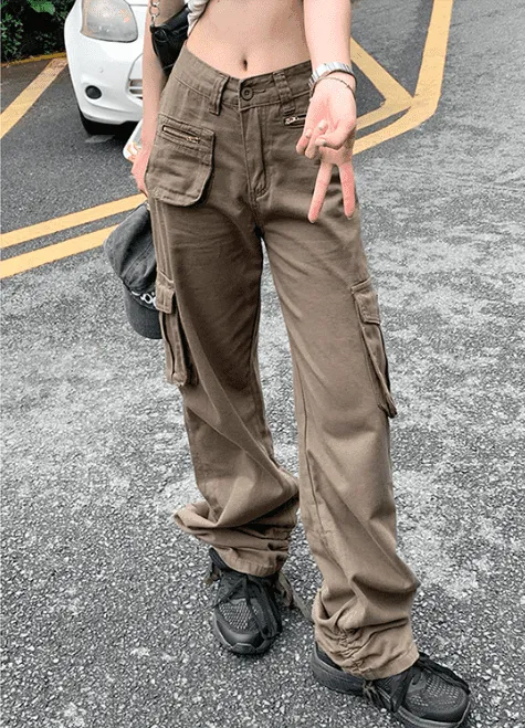 Multi Pocket Retro Cargo Pants