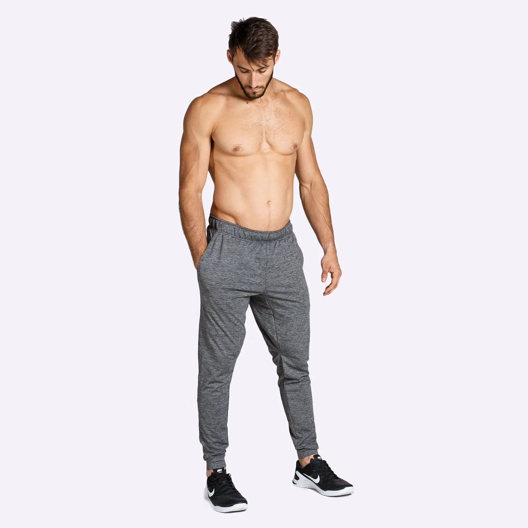 Nike - Dri-FIT Men's Yoga Trousers - Black/Heather/Black