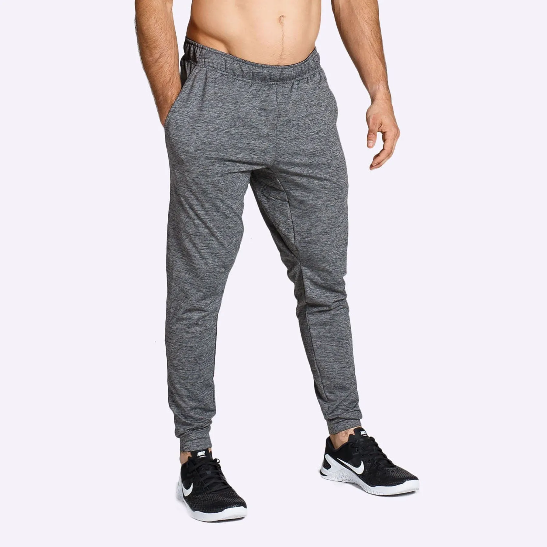 Nike - Dri-FIT Men's Yoga Trousers - Black/Heather/Black