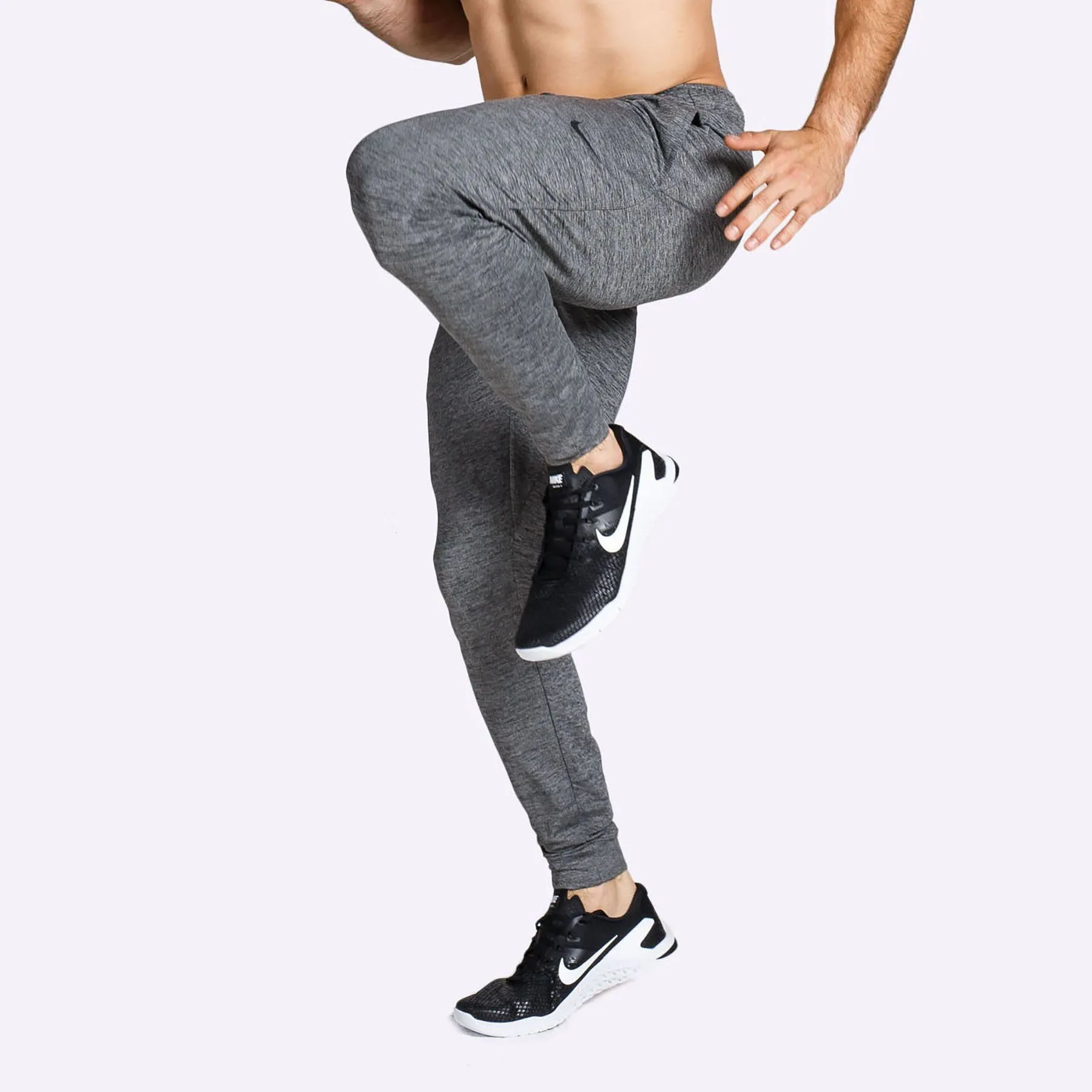 Nike - Dri-FIT Men's Yoga Trousers - Black/Heather/Black