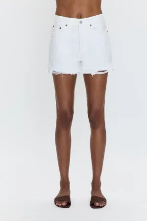 Nova High Rise Cut Off Short | White Vintage