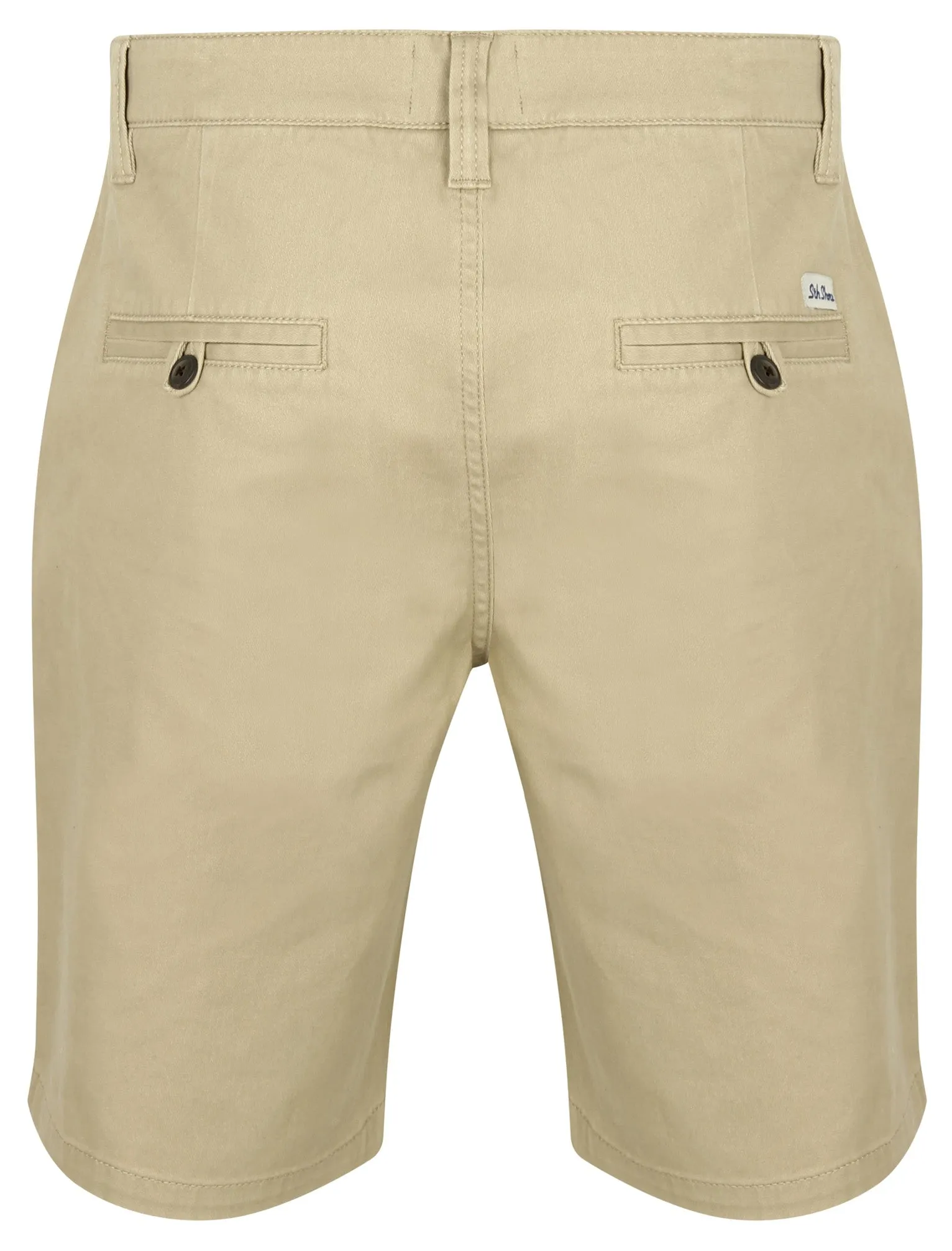 Orian Cotton Twill Chino Shorts with Stretch In Stone - South Shore