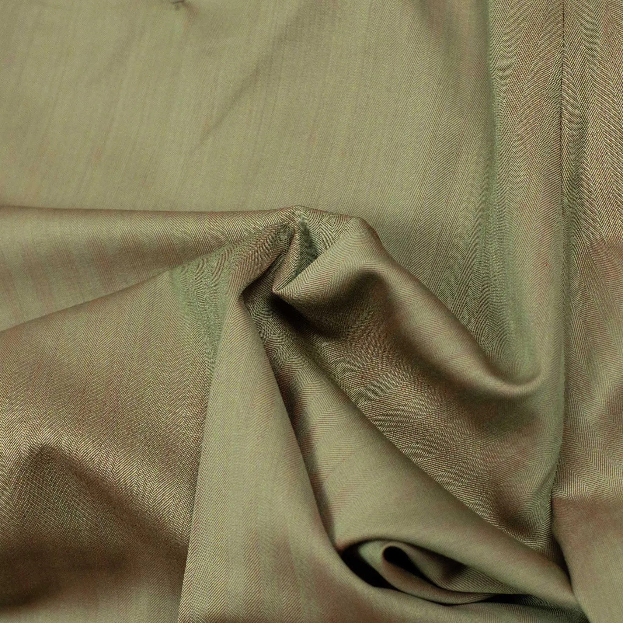 Pleated Lounge trousers in tan herringbone wool Solaro