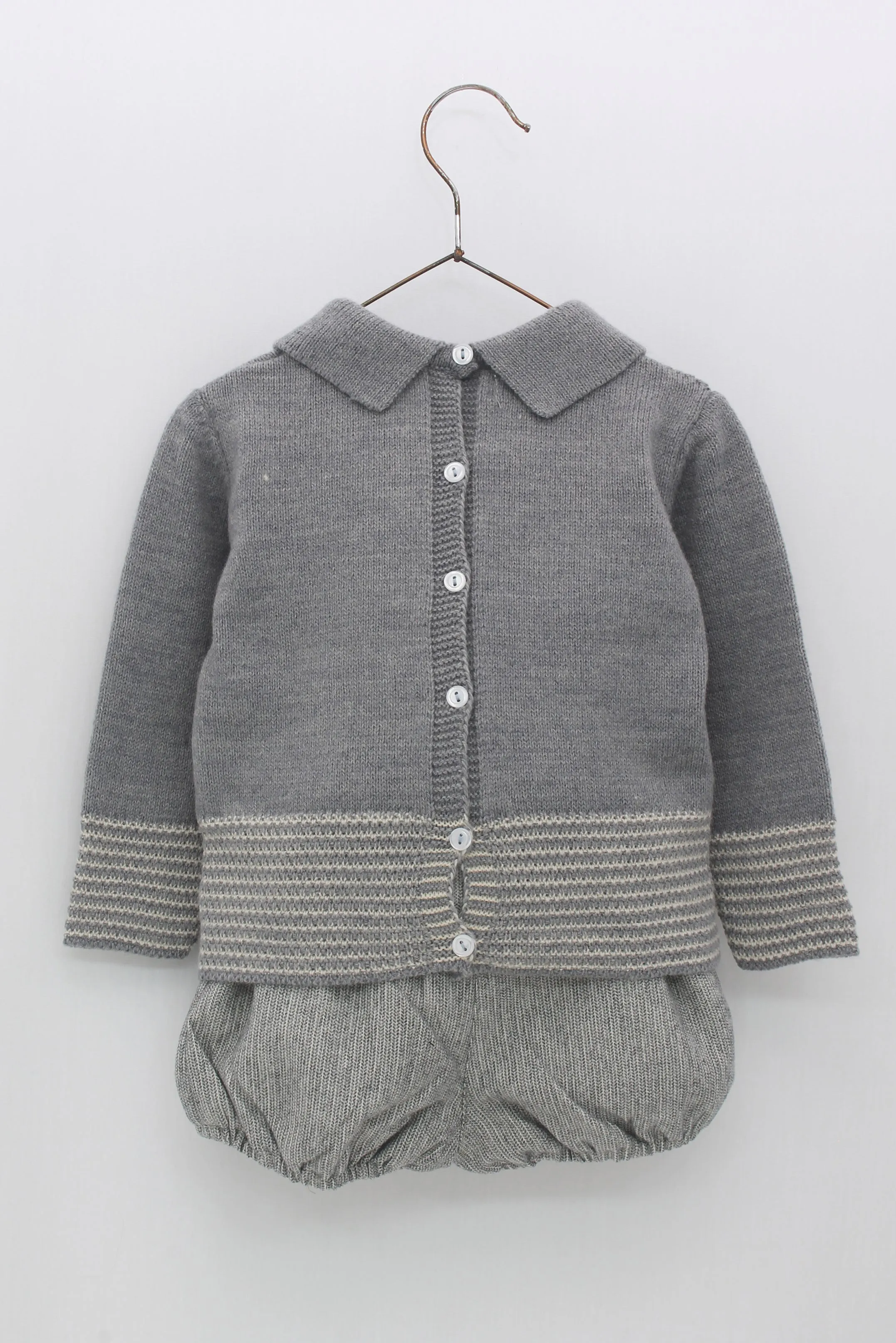 "Cecil" Grey Alpaca-Wool Squirrel Top & Jam Pants
