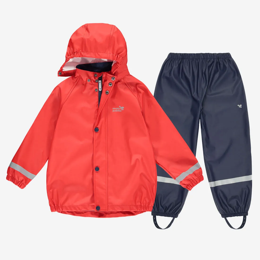 Rainy Day Waterproof Jacket and Trousers Set Red