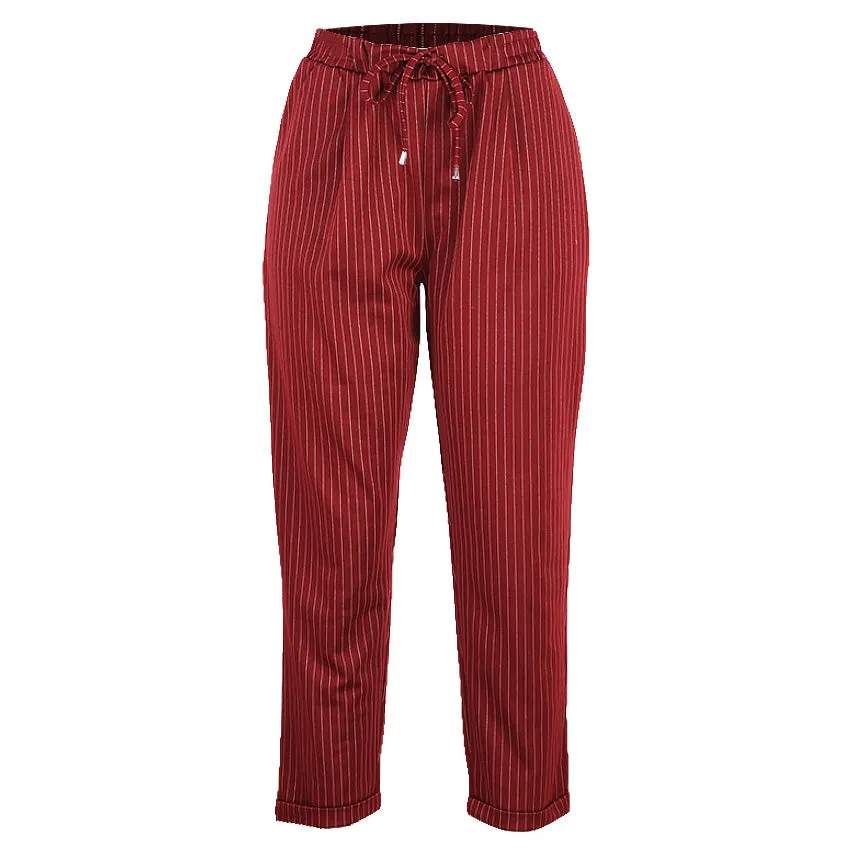 REDTAG Burgundy Casual Trousers for Women