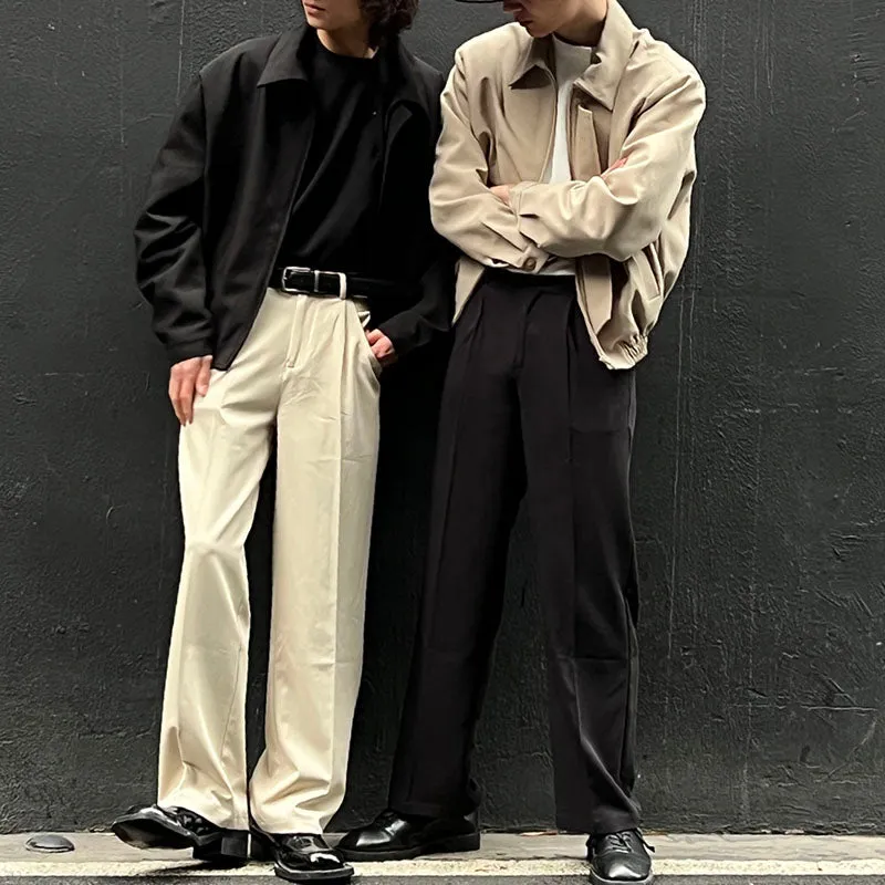 Retro Loose Straight Trousers