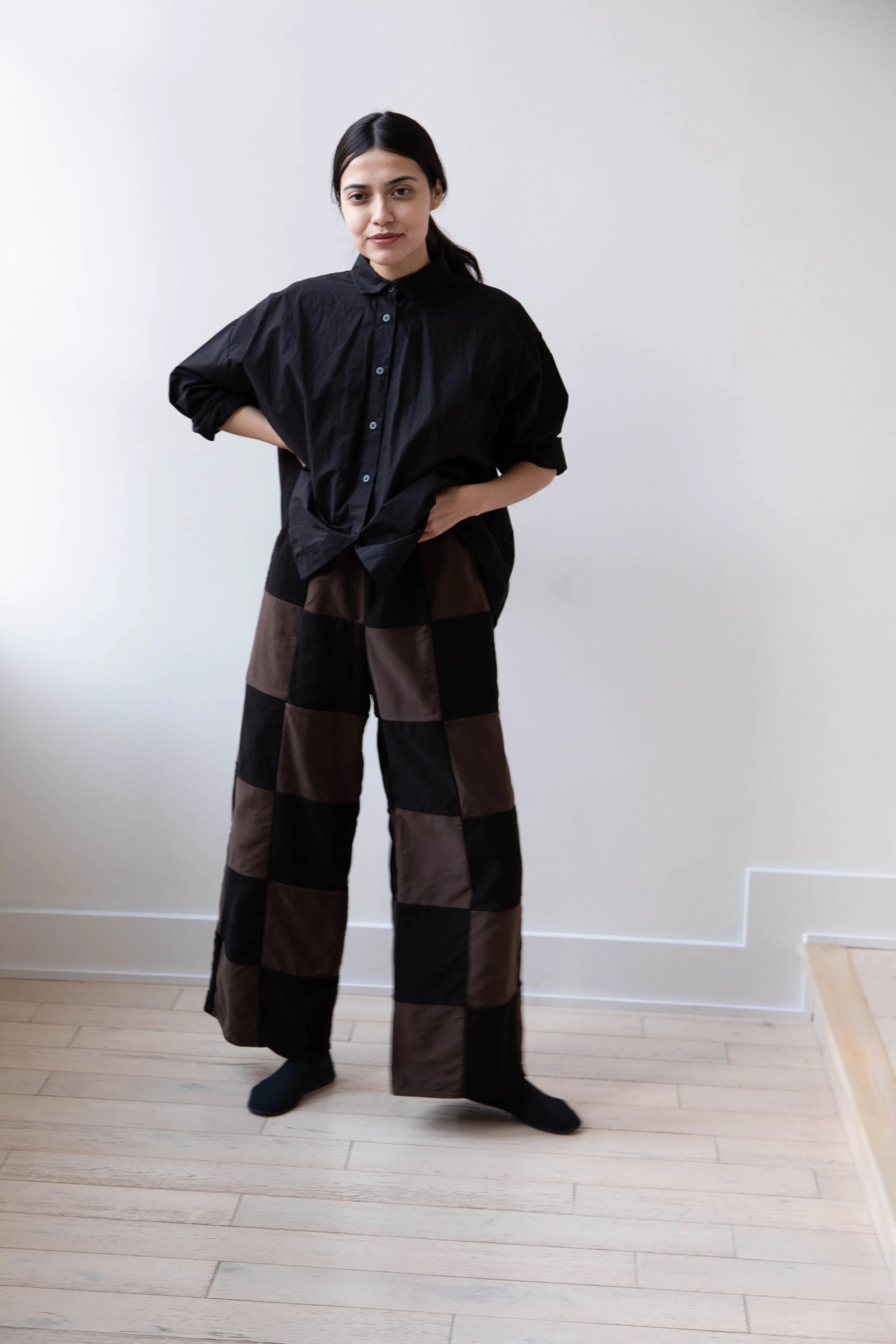 Risa Nakamura | Trouser P in Brown & Black