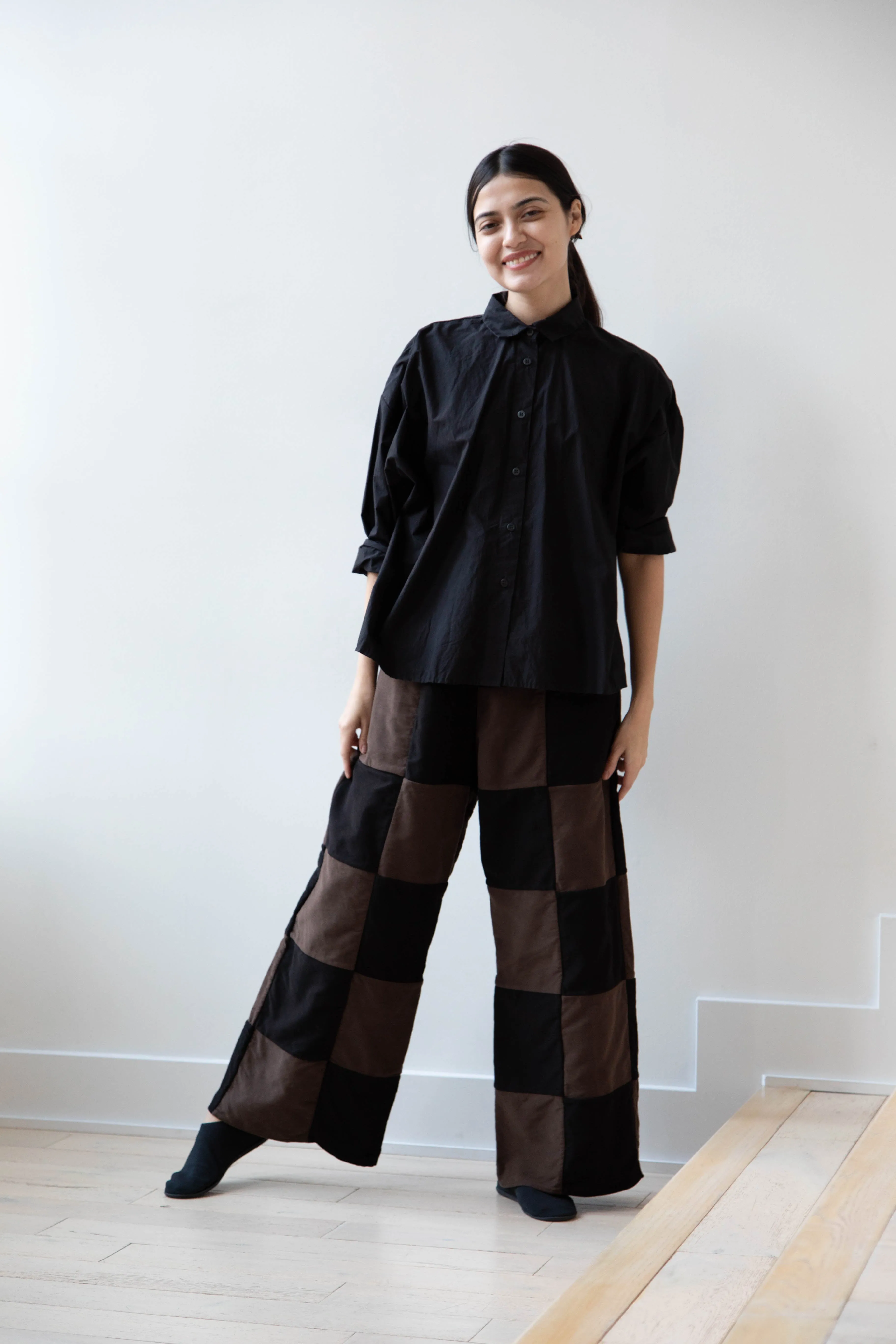 Risa Nakamura | Trouser P in Brown & Black