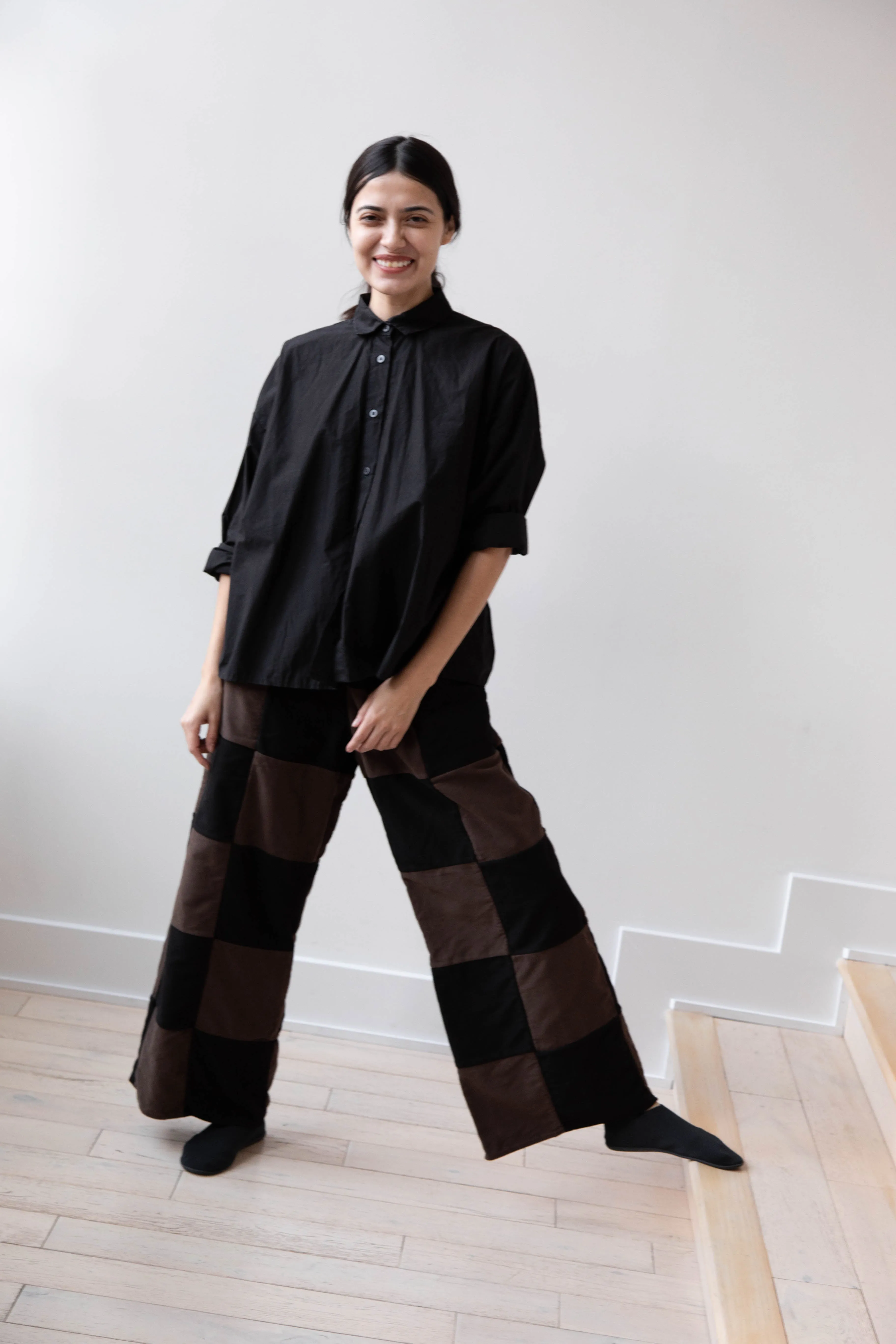 Risa Nakamura | Trouser P in Brown & Black