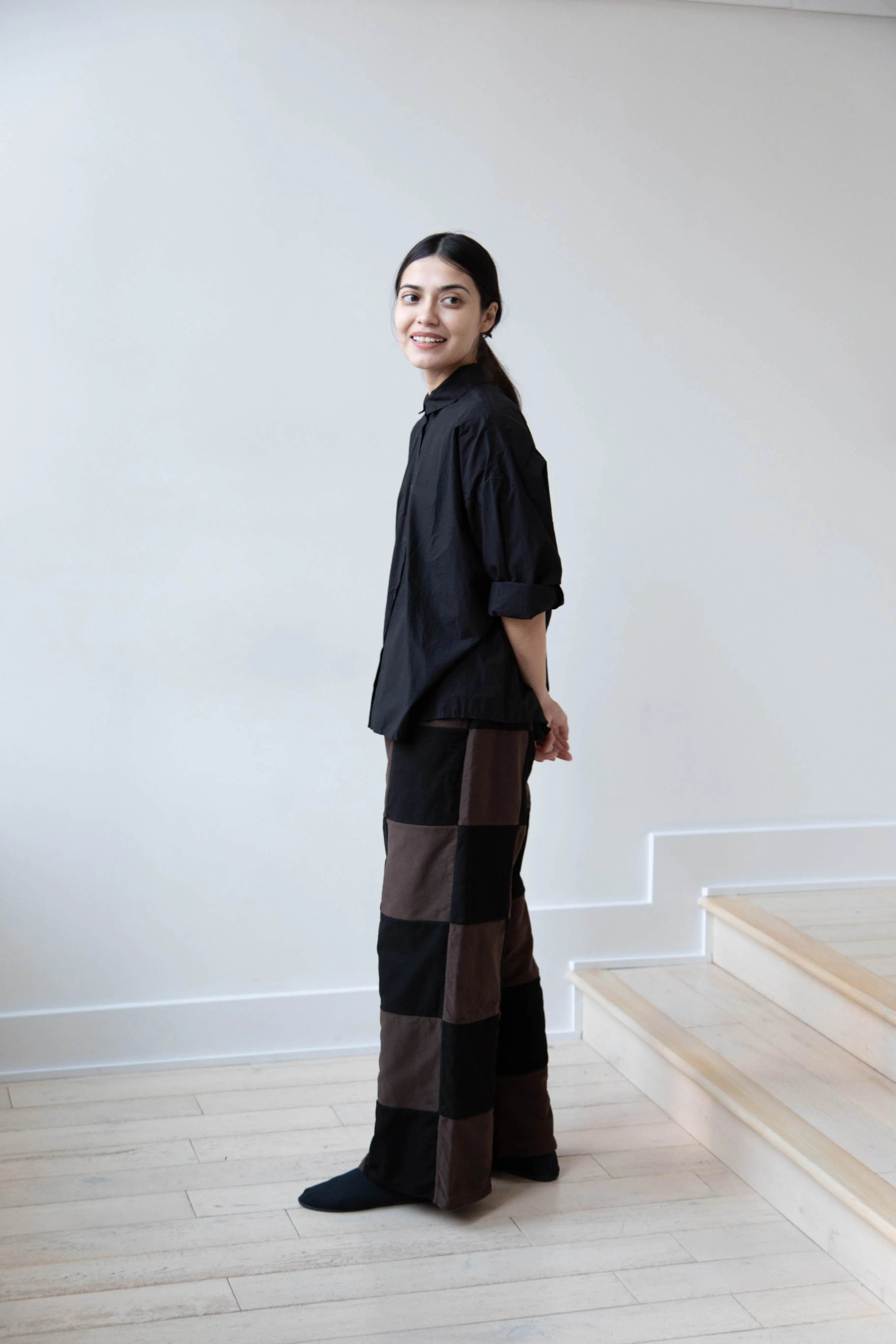 Risa Nakamura | Trouser P in Brown & Black