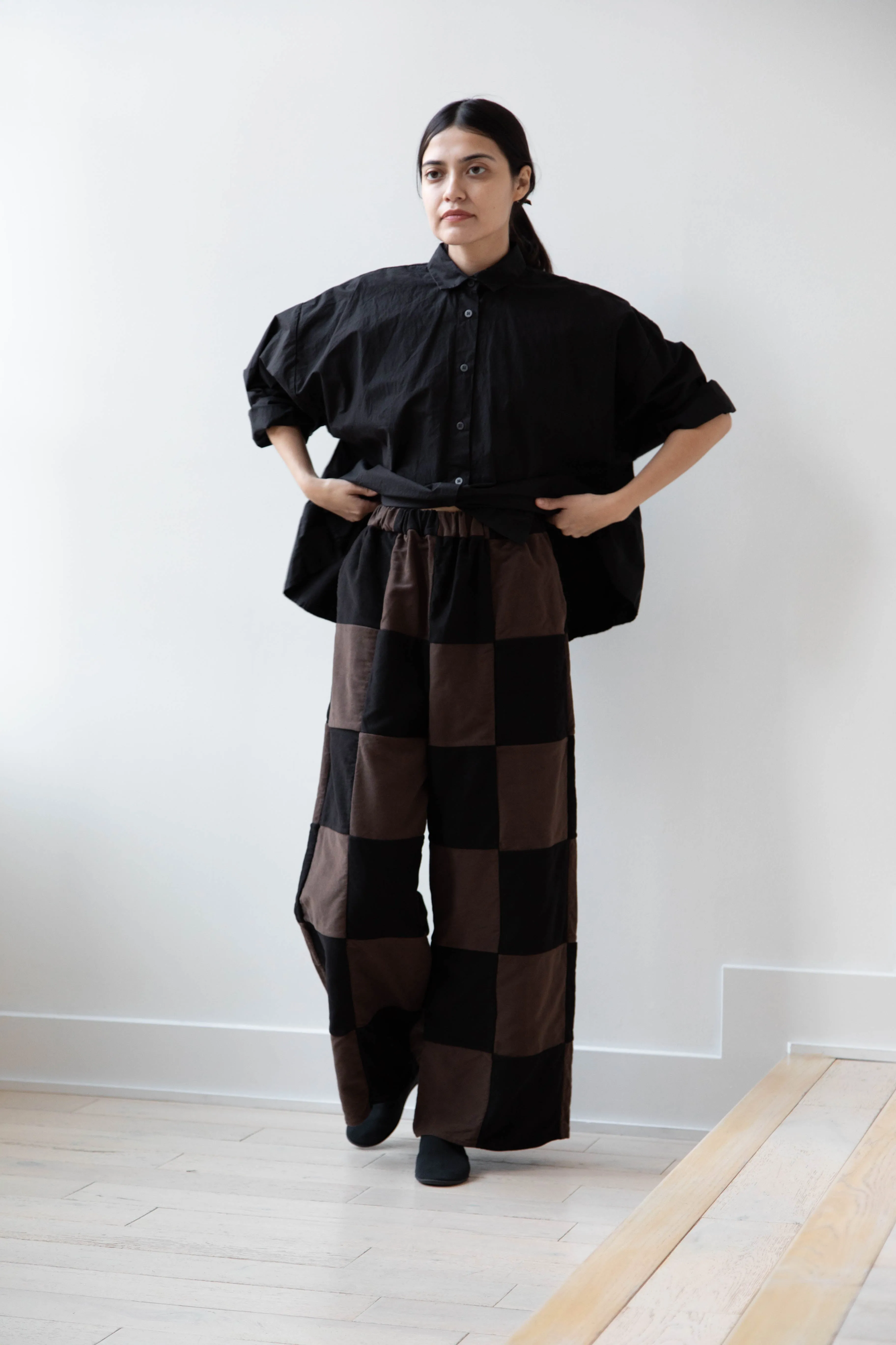 Risa Nakamura | Trouser P in Brown & Black