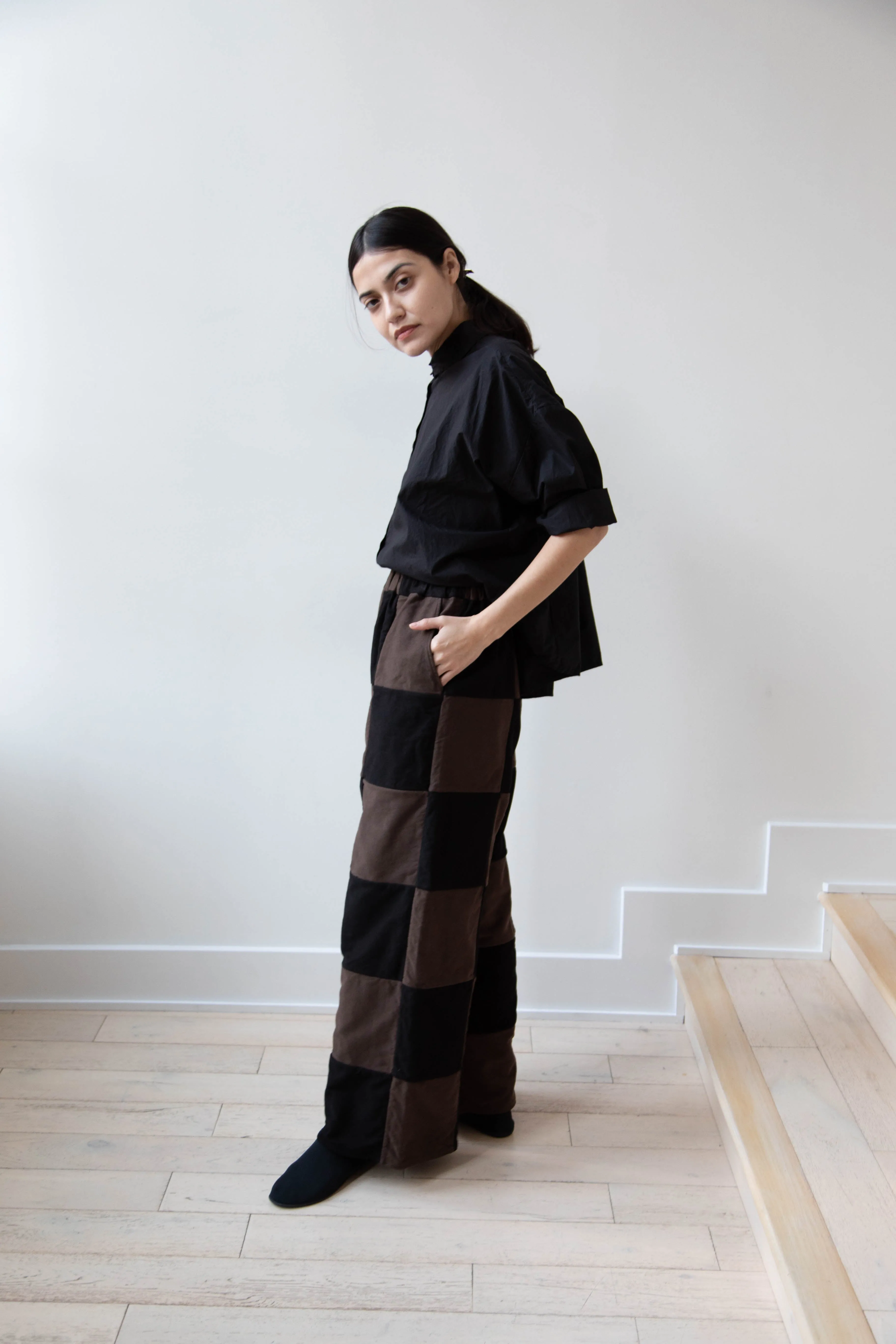 Risa Nakamura | Trouser P in Brown & Black