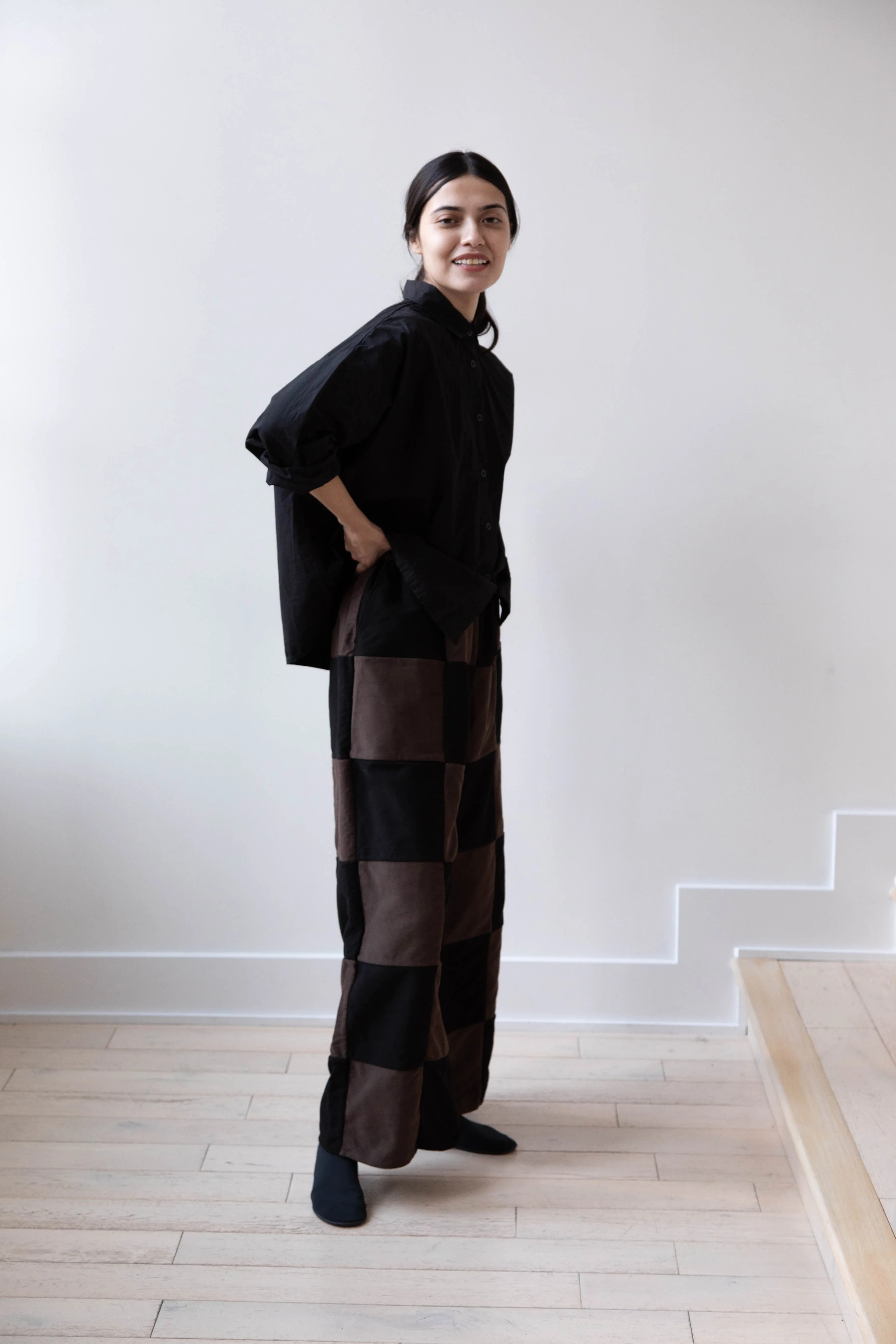 Risa Nakamura | Trouser P in Brown & Black