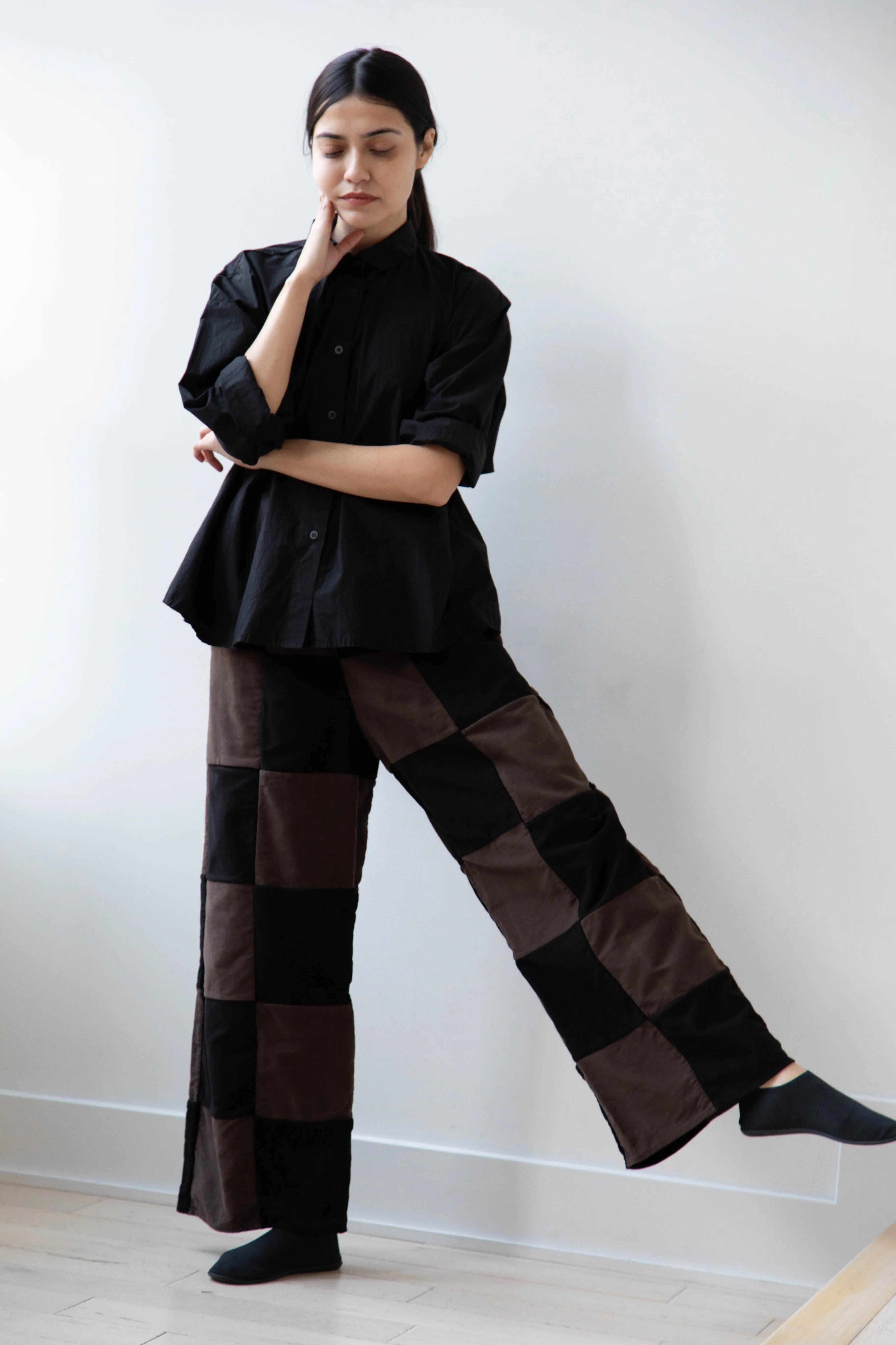 Risa Nakamura | Trouser P in Brown & Black