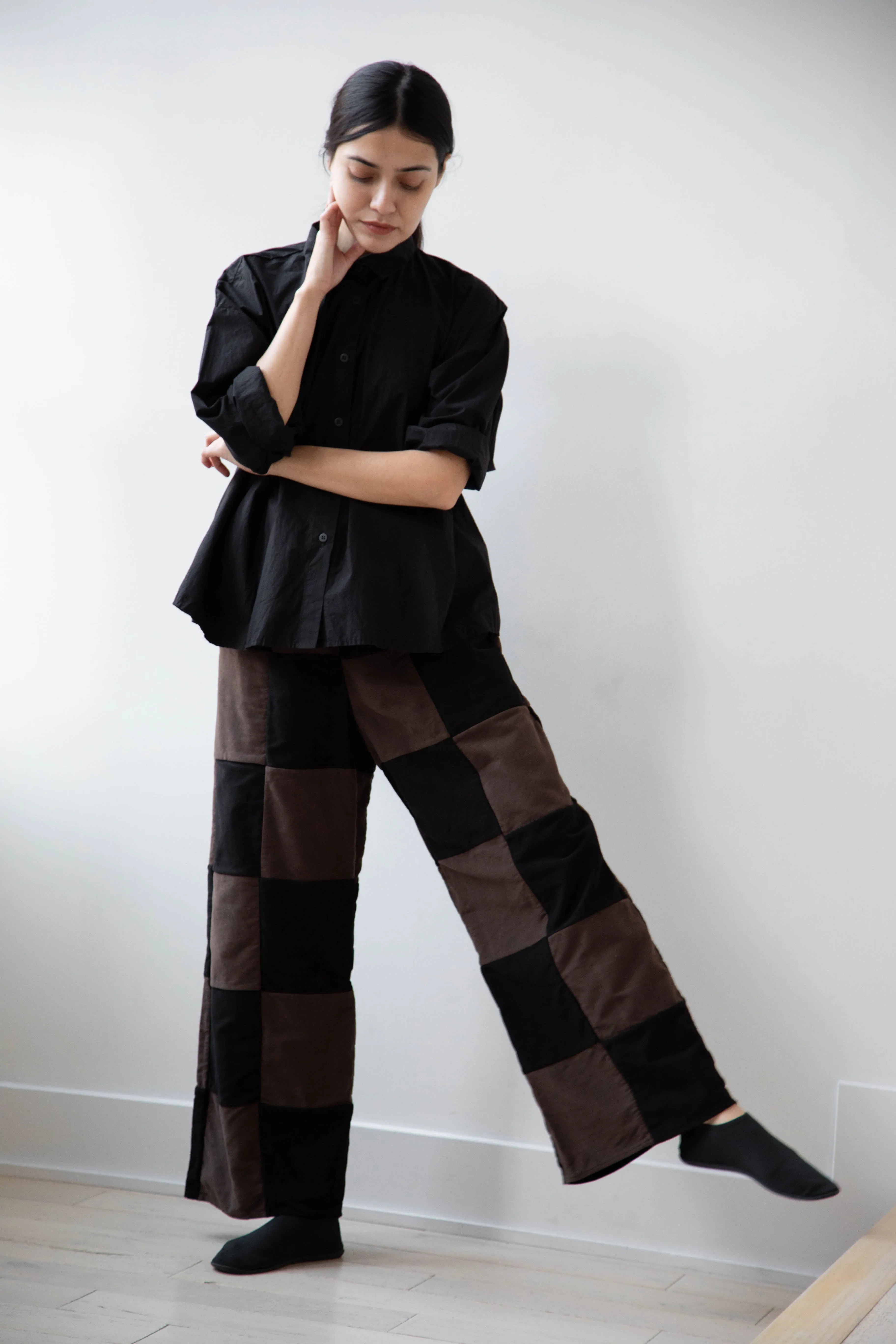 Risa Nakamura | Trouser P in Brown & Black