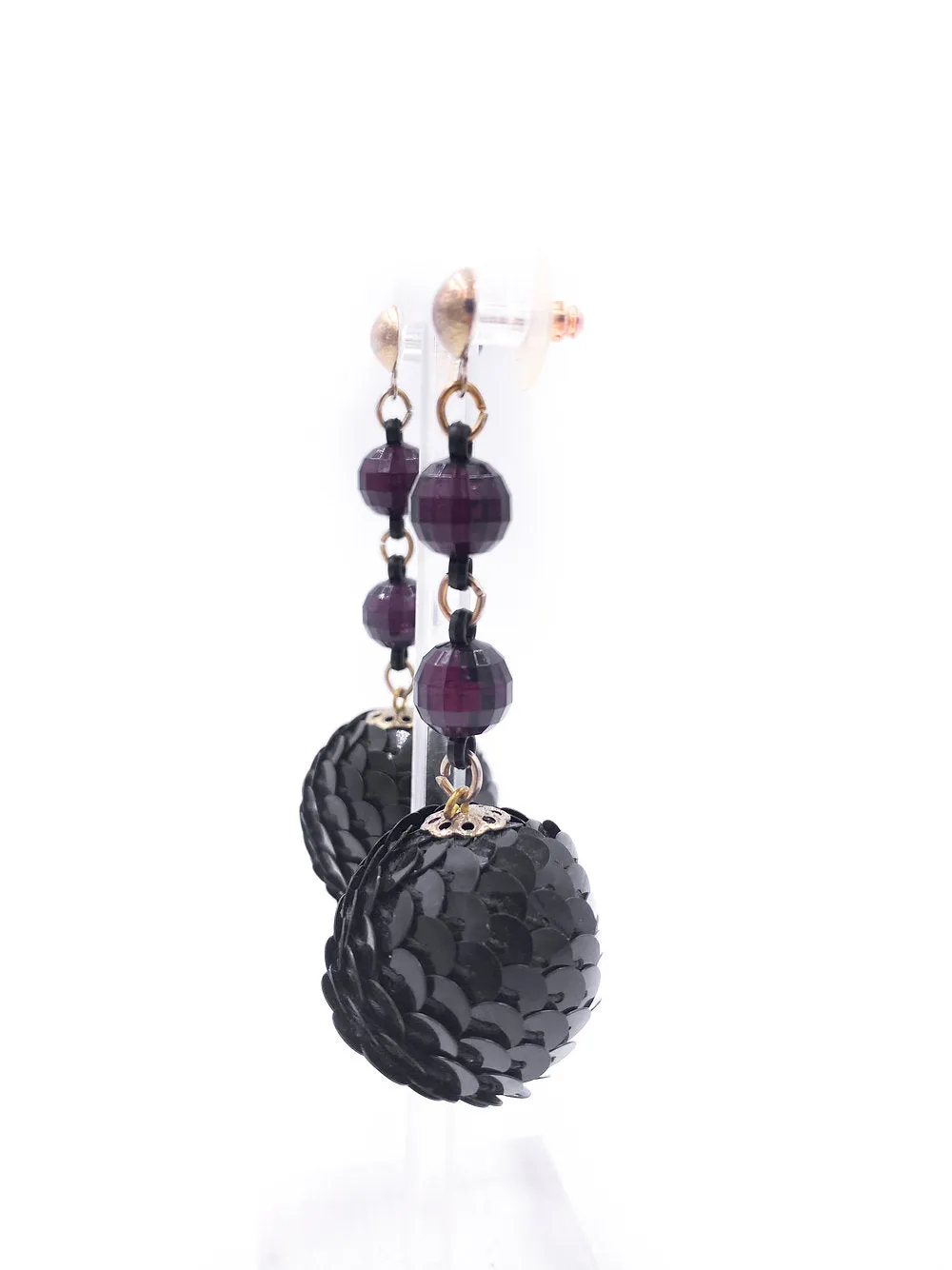 Sequin Ball Drop Earrings