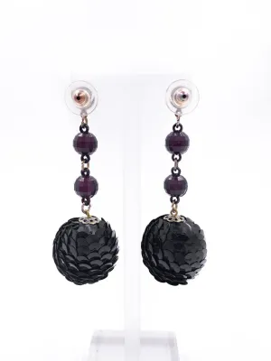 Sequin Ball Drop Earrings