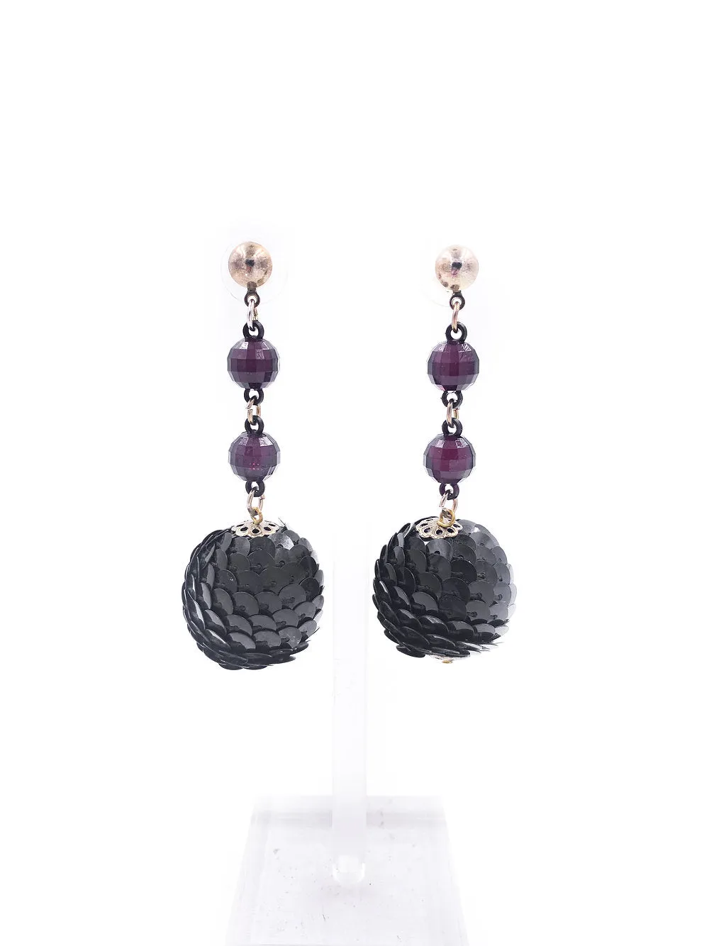 Sequin Ball Drop Earrings