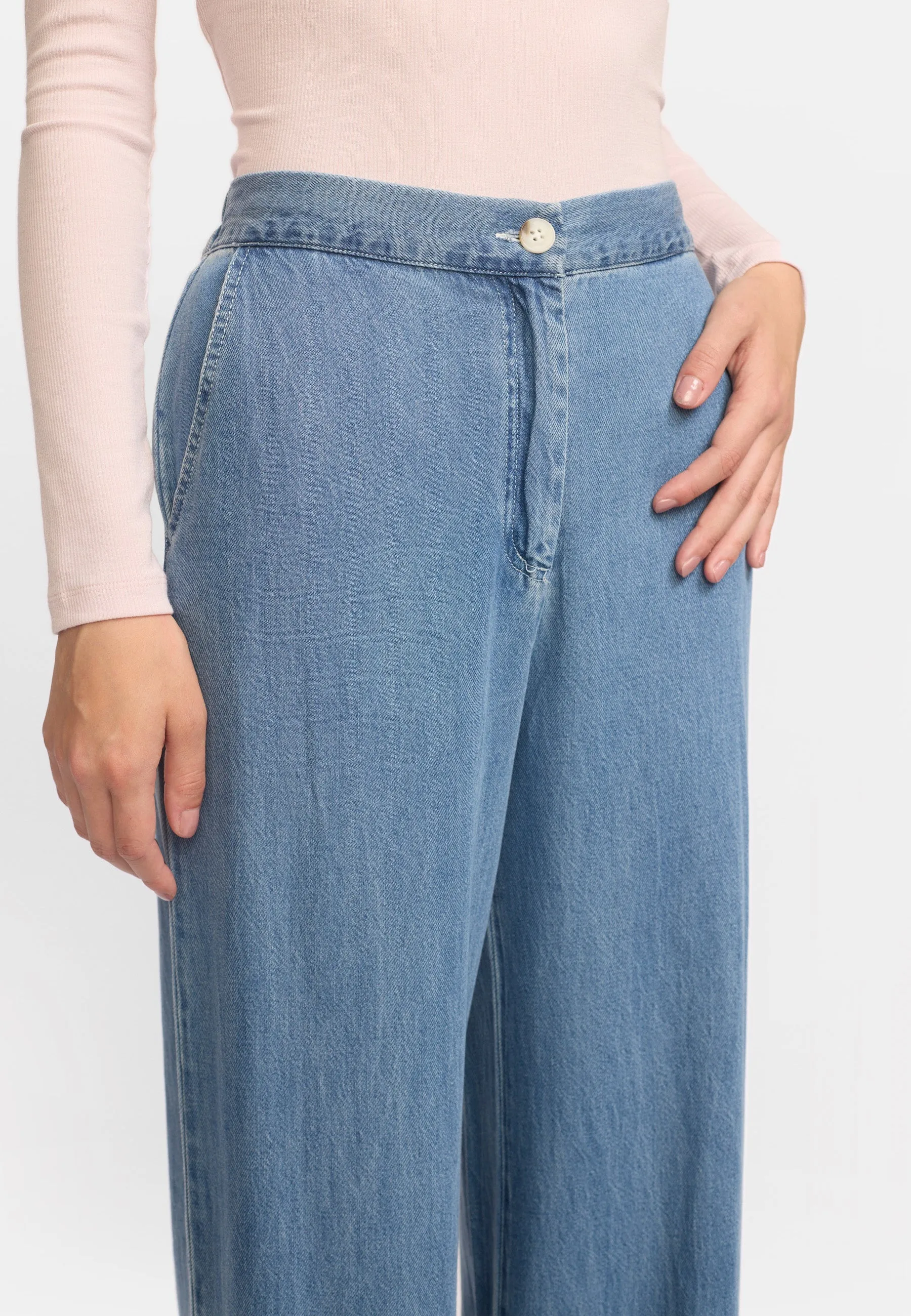 SRChristy Pant - Greyish Light Blue