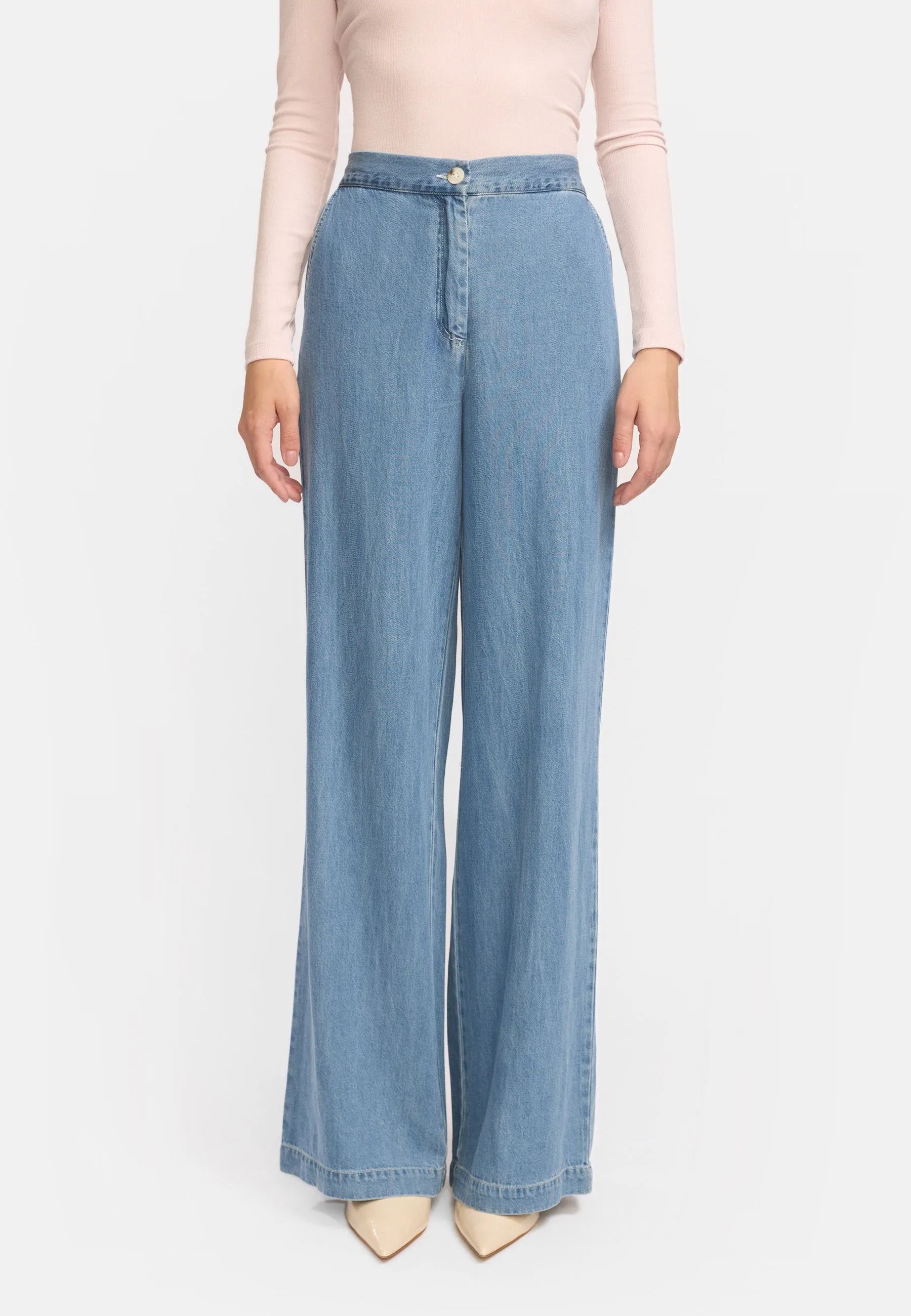 SRChristy Pant - Greyish Light Blue