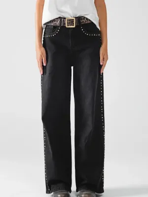 Straight Jean with Stud Trim Detail