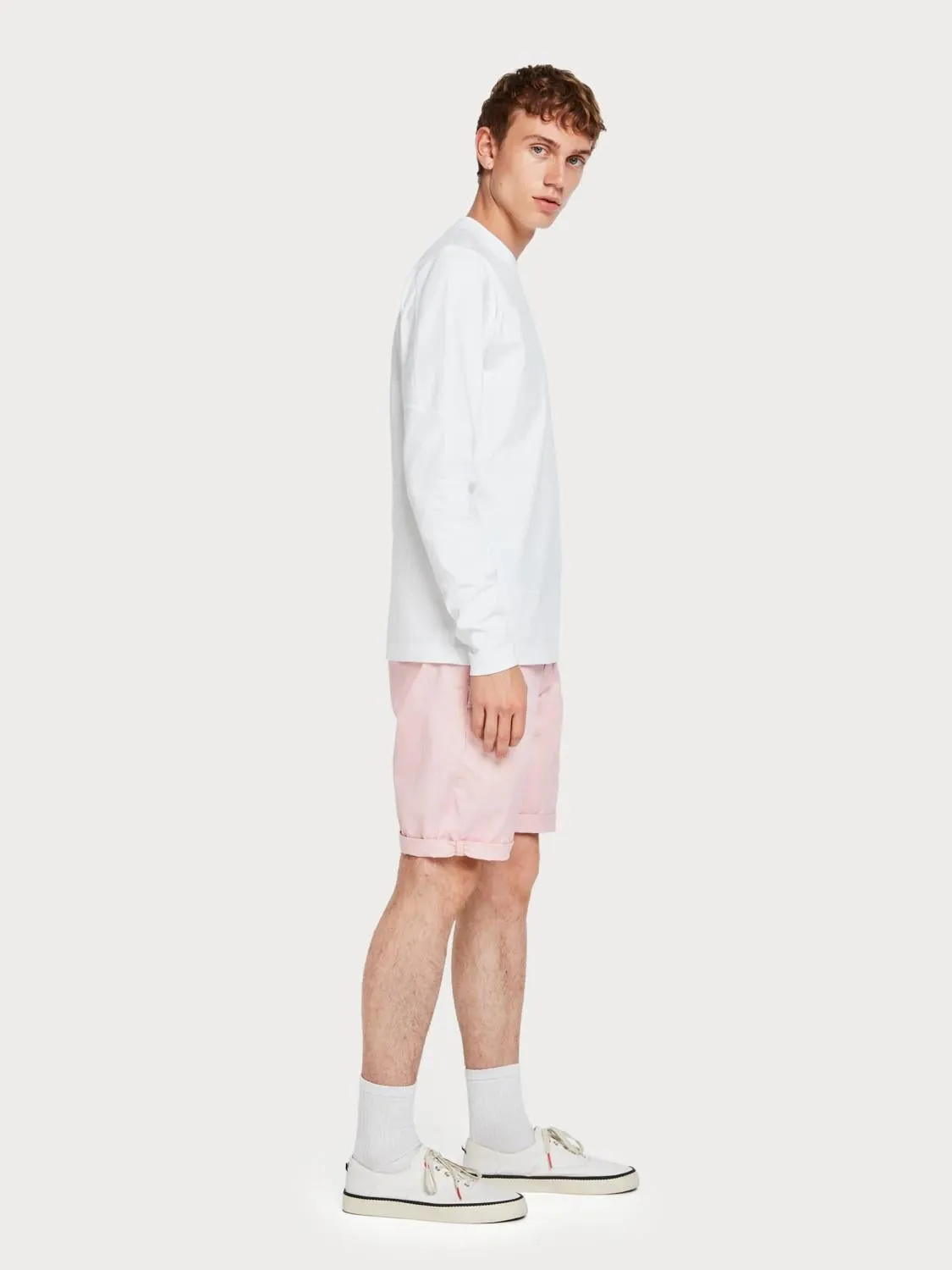 Stretch Chino Shorts (Faded Pink)
