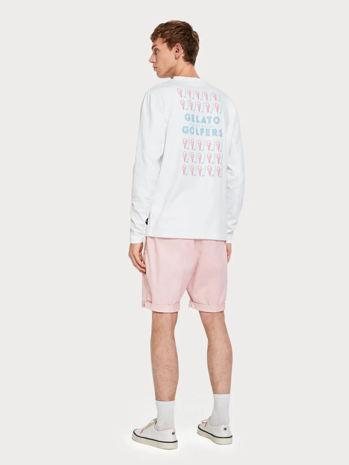 Stretch Chino Shorts (Faded Pink)