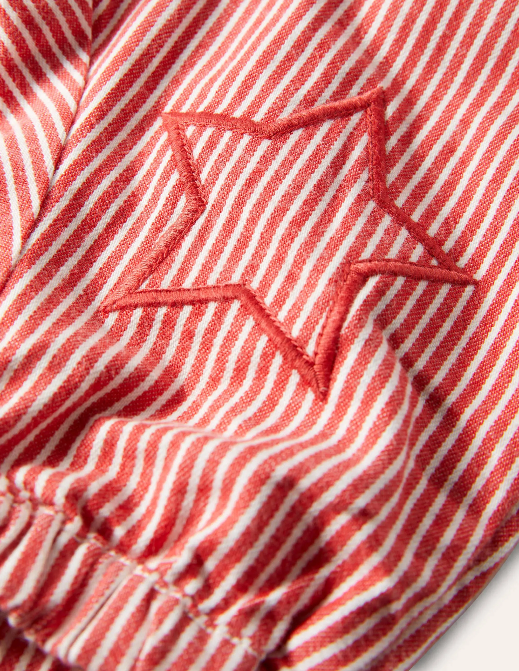 Stripy Trousers-Ivory/Strawberry Tart Ticking