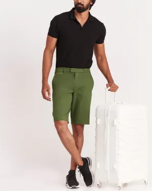 Tapered Fit Chino Shorts - Chive Green