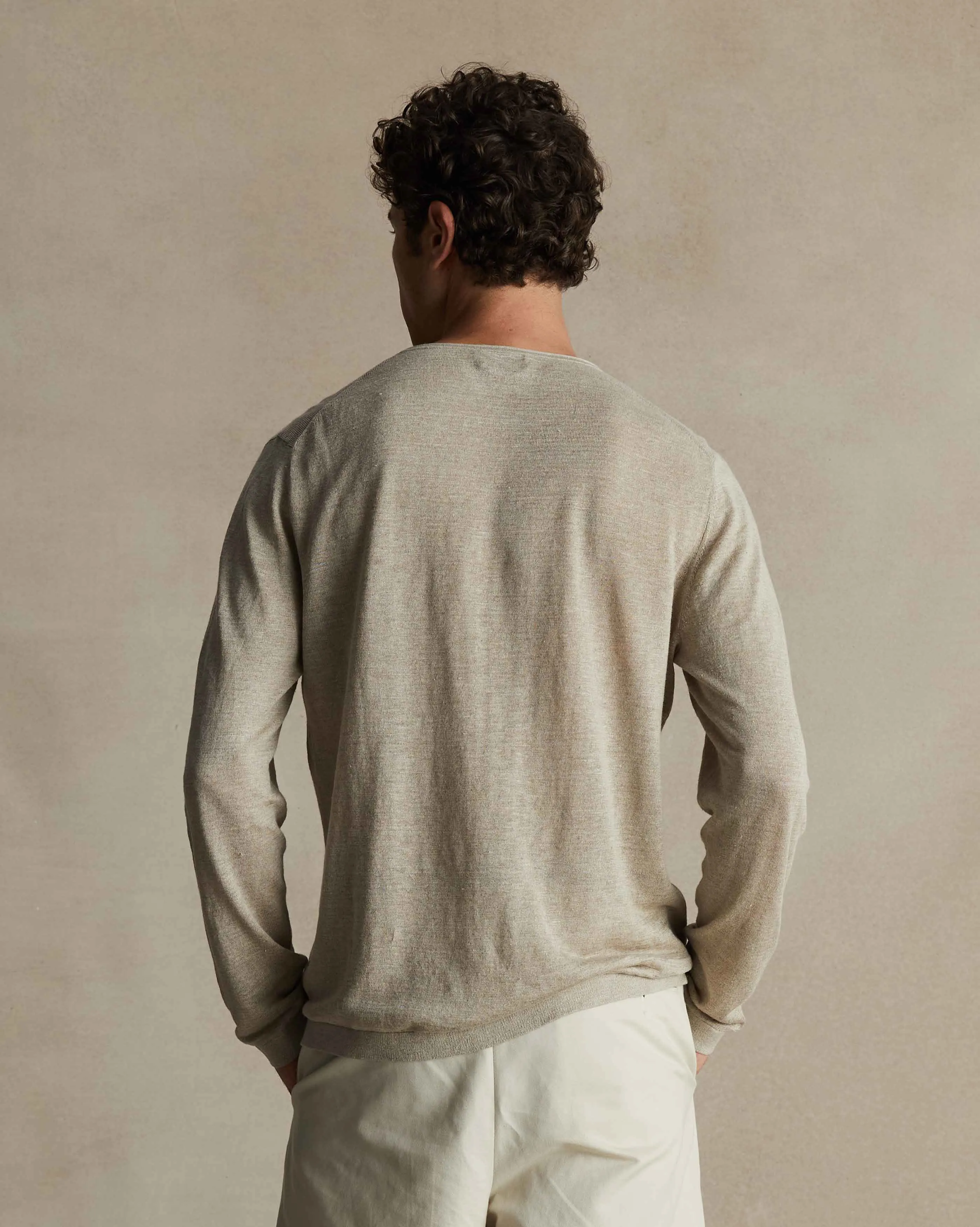 Taupe Linen Sweater