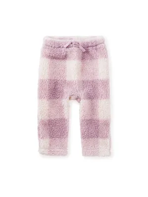 Teddy Fleece Baby Pants: Buffalo Plaid