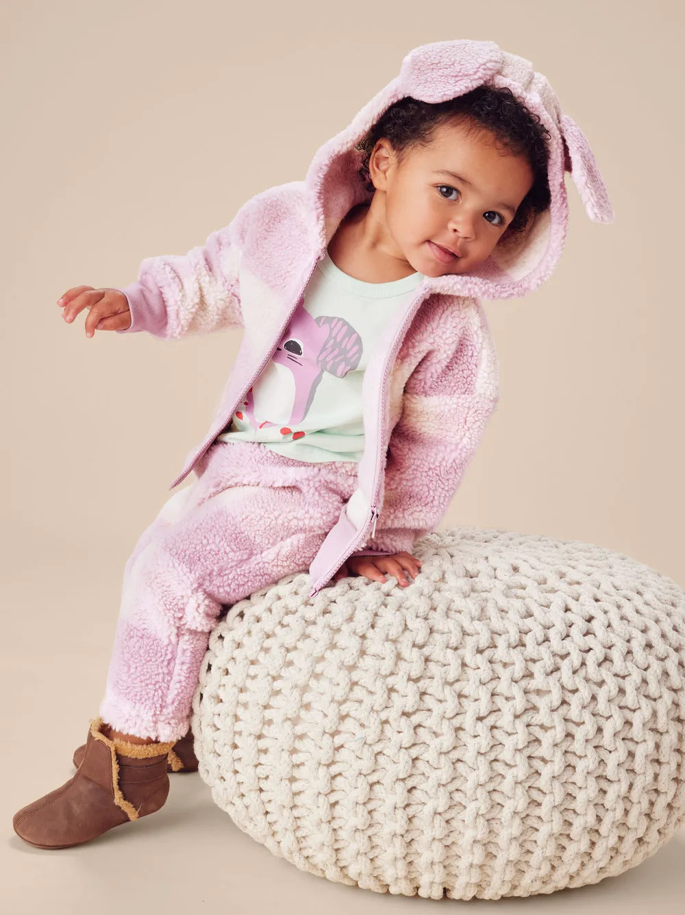 Teddy Fleece Baby Pants: Buffalo Plaid