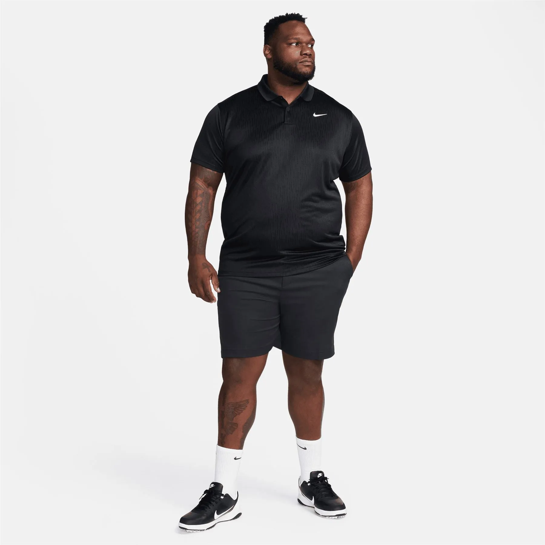 Tour 8 Inch Chino Golf Shorts Black/Black - AW24