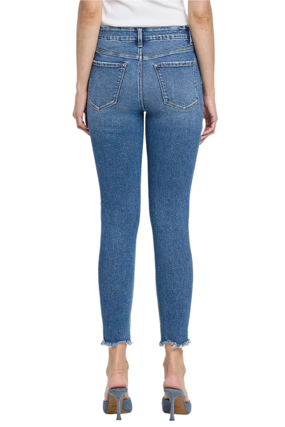 Vervet Suzie HR Raw Hem Crop Skinny
