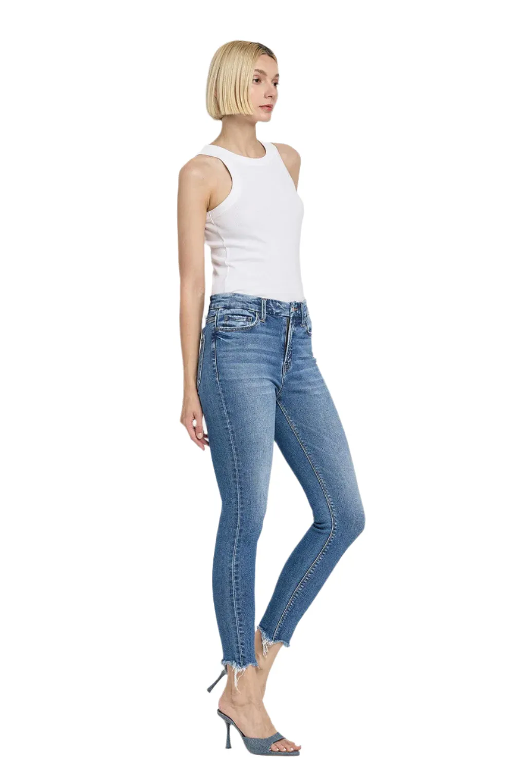 Vervet Suzie HR Raw Hem Crop Skinny