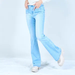 Vintage-inspired flare jeans with front pockets wholesale