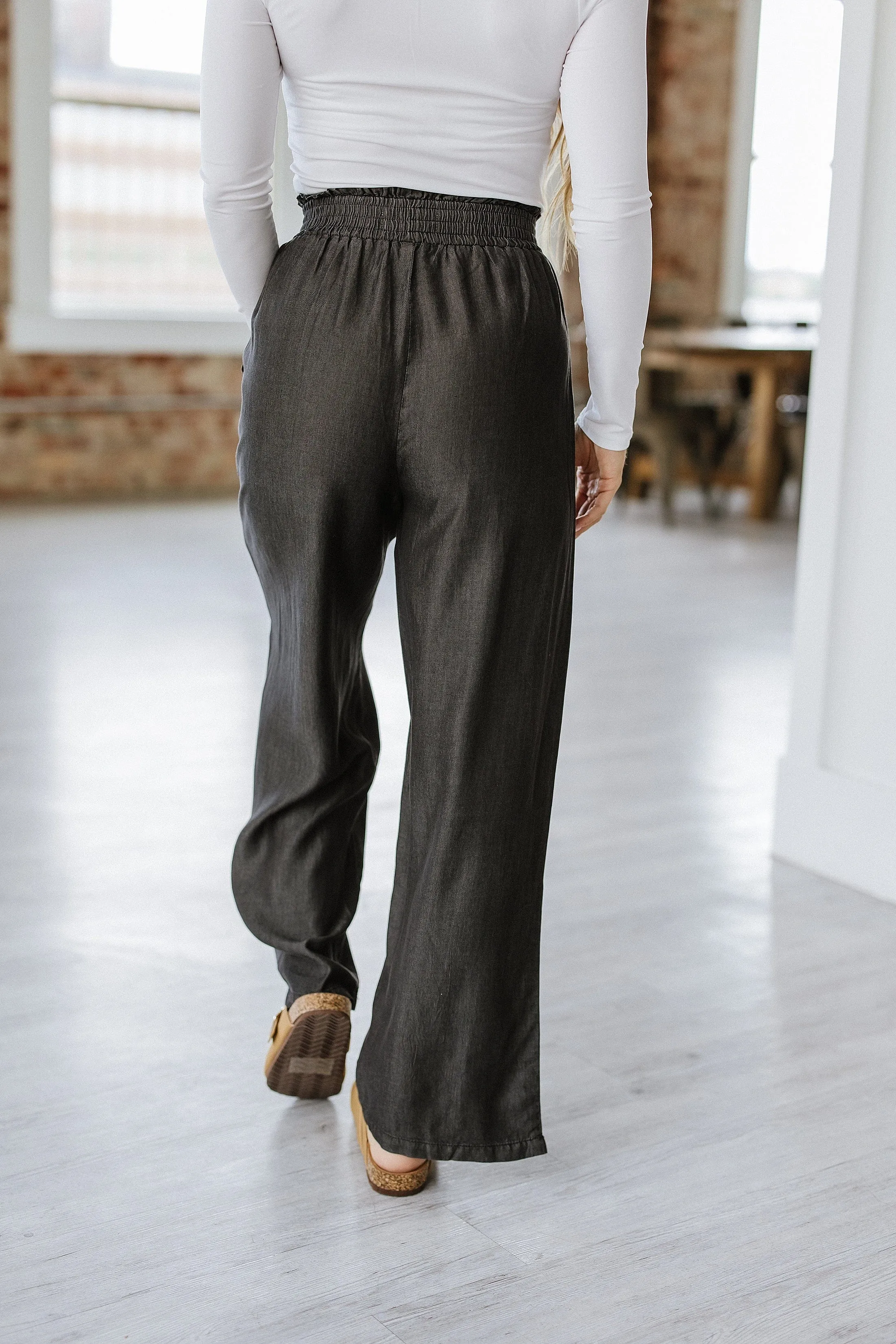 Walsh Smocked High Waist Wide Leg Jeans | DROPSHIP