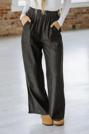 Walsh Smocked High Waist Wide Leg Jeans | DROPSHIP