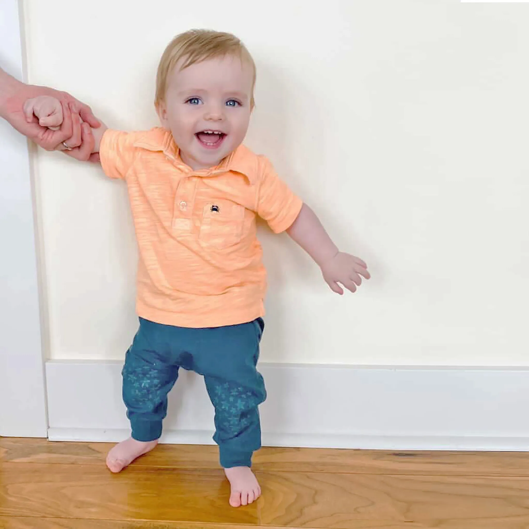 Washed Navy Crawling Harem Pant in 100% Organic Cotton