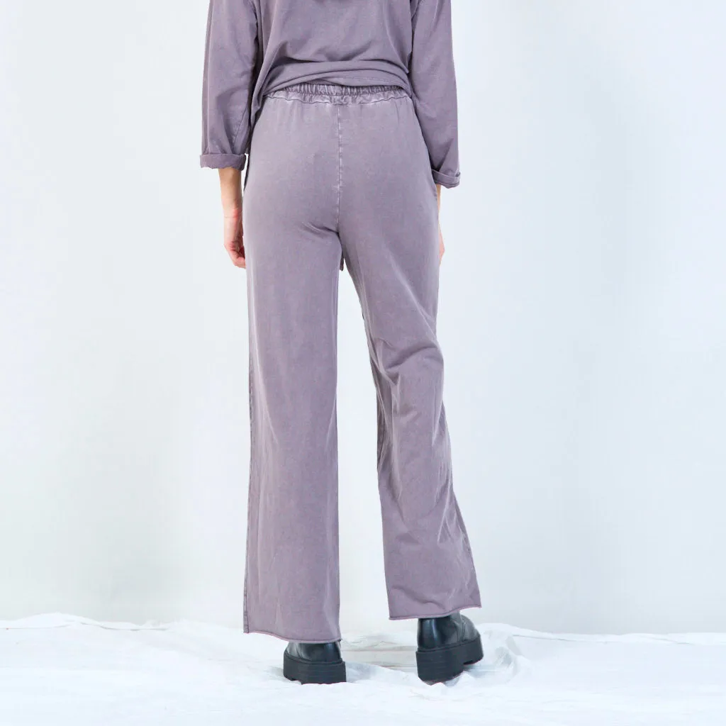 Wide-leg drawstring lounge pants wholesale