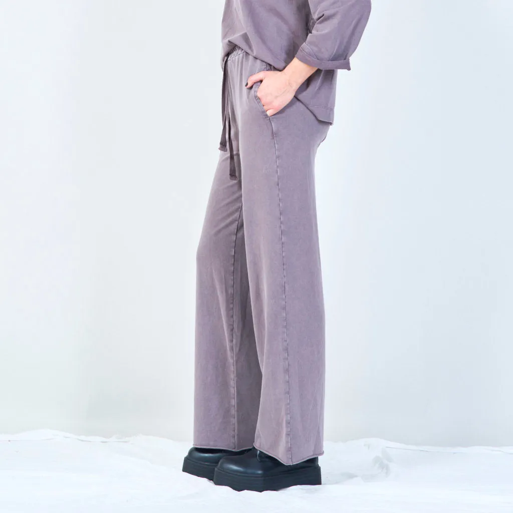 Wide-leg drawstring lounge pants wholesale