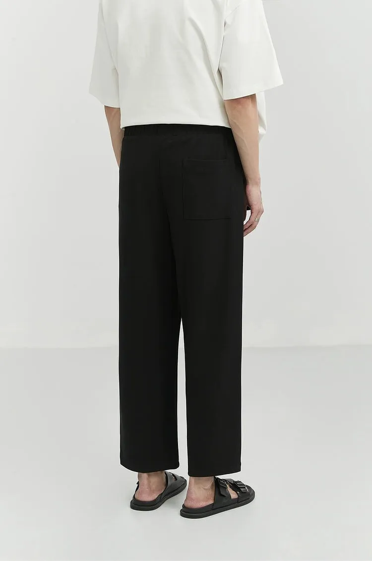 Wide Leg High Waist Single-Pleat Trousers